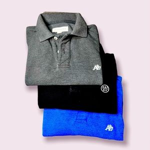 Blue , black, and grey Aeropostale polos